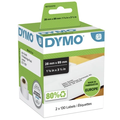 Afbeelding van Dymo Labels 89x28mm 2x130x