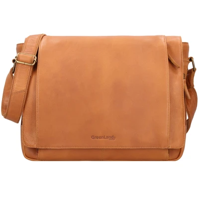 Afbeelding van Greenland Nature Messenger Leer 39 cm Laptopcompartiment