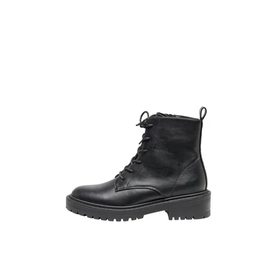 Afbeelding van ONLY ONLBold Damesschoenen, veterlaarzen, enkelhoog, zwart, 40 EU