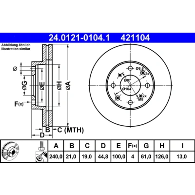 Afbeelding van Ate Remschijf 24.0121 0104.1