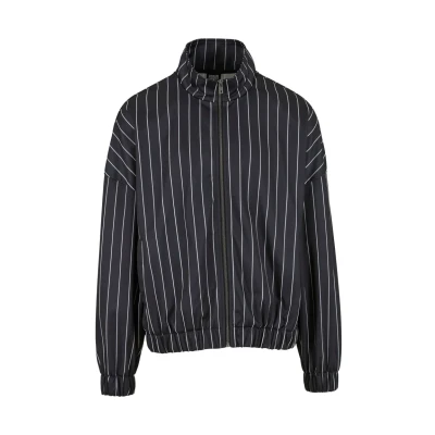 Afbeelding van Urban Classics Pinstripe Bomberjacks, Heren, Maat: Small, Black white