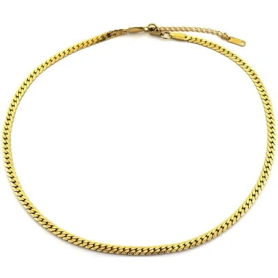 Afbeelding van Ketting 4,5 mm RVS Lengte 40 45 cm Goudkleurig