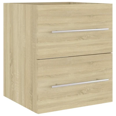 Afbeelding van Wastafelkast 41x38,5x48 cm spaanplaat sonoma eikenkleurig