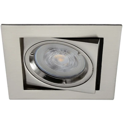 Afbeelding van LED inbouwspot Sepp Vierkant RVS Look Warm Wit Dimbaar 5W Philips