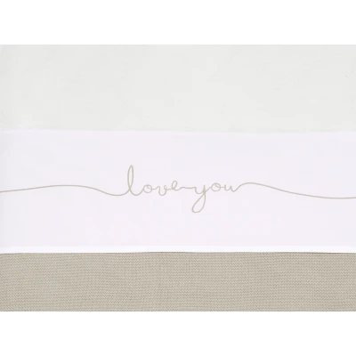 Afbeelding van Jollein laken love you nougat 75 cm x 100 Lakens &amp; Hoeslakens