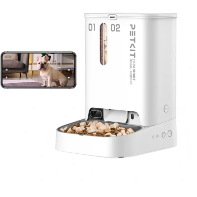 Afbeelding van PETKIT YumShare Dual Hopper met Camera Wit