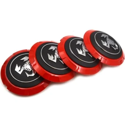 Afbeelding van 4 Stuks Auto Naafkappen voor Fiat 500 Abarth 133mm Naafdoppen Velgdeksel Naafdekse Wielnaafdoppen Velgdoppen Wieldop Wielnaafafdekking Wielnaven
