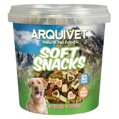 Afbeelding van Arquivet Zachte snacks voor honden, natuurlijke in botvorm en hartjes, lekkernijen lekkernijen, 800 g