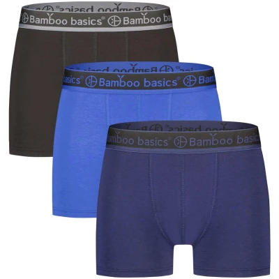 Afbeelding van Boxershort Bamboo Basics Men Liam Black Blue Navy (3 Delig) M