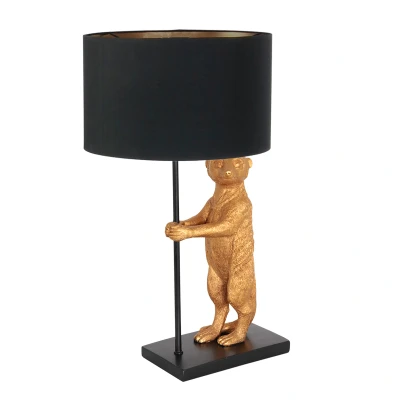 Afbeelding van Anne Lighting Animaux tafellamp zwart metaal 50 cm hoog