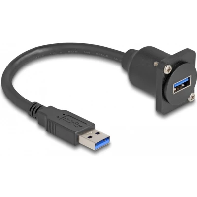 Afbeelding van Delock D Typ USB 5 Gbps Kabel A Stecker zu Buchse schwarz 20
