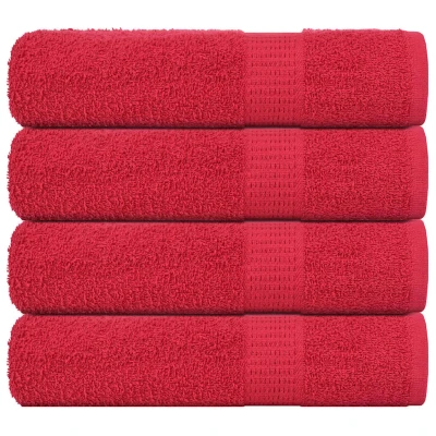Afbeelding van vidaXL Badhanddoeken 4 st 100x150 cm 360 g/m² 100% katoen rood