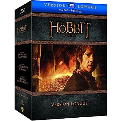 Afbeelding van Le Hobbit : Un voyage inattendu + La désolation de Smaug bataille des cinq armées Coffret 9 Blu Ray 2 DVD