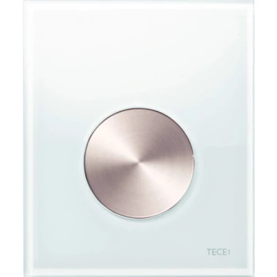 Afbeelding van TECE Loop urinoir drukplaat glas wit toets RVS