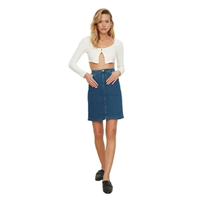 Afbeelding van Trendyol Rok blauw denim