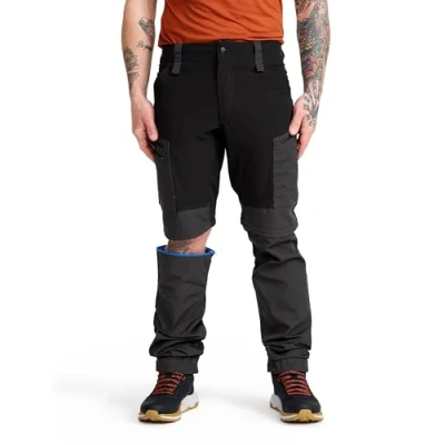 Afbeelding van RevolutionRace Heren RVRC GP Pro Zip Off Pants, duurzame, geventileerde en converteerbare broek voor alle buitenactiviteiten, Jet Black, L