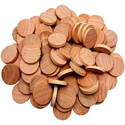 Afbeelding van Limeow houten schijven, natuurhout, doe het zelf, onafgewerkte ronde schijf, boomschijven, 50 stuks, voor rustieke decoratie, bruiloft, DIY, scrapbooking, knutselen, schilderen, handwerk,