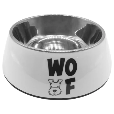 Afbeelding van Adori Voerbak Met Print Kattenvoerbak 22 cm Wit