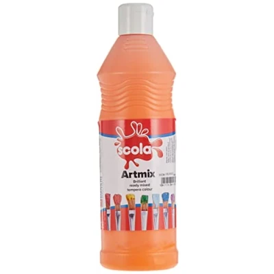 Afbeelding van Scola Oranje 600ml Artmix Klaar Gemengde Wasbare Gekleurde Verf