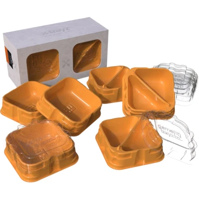 Afbeelding van Lucky Duck Games X Trayz Orange Set Bordspel Bakjes Organizers