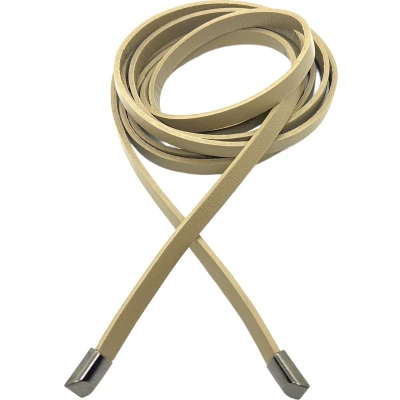 Afbeelding van Lederen knoopriem Smal Taupe
