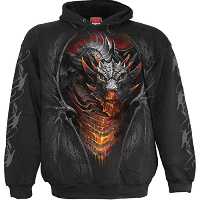Afbeelding van Spiral Moon Fairy Hoodie/trui S Zwart