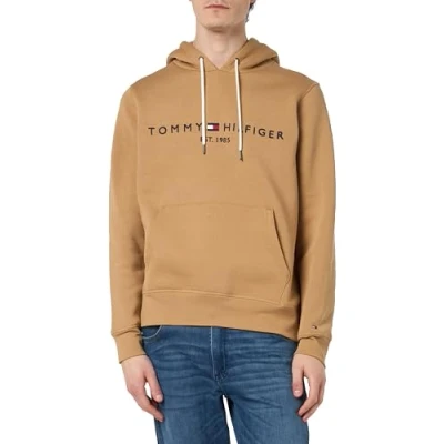 Afbeelding van Tommy Hilfiger Logo Hoodie voor heren, Kaki (Klassiek Kaki), S