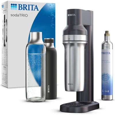 Afbeelding van Brita sodaTRIO schwarz Wassersprudler Set