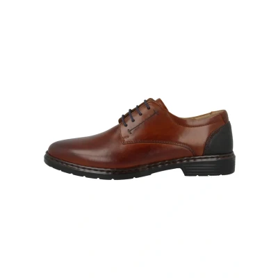 Afbeelding van Josef Seibel ALASTAIR 01 Heren veterschoenNette herenschoenen Kleur: Cognac Maat: 48