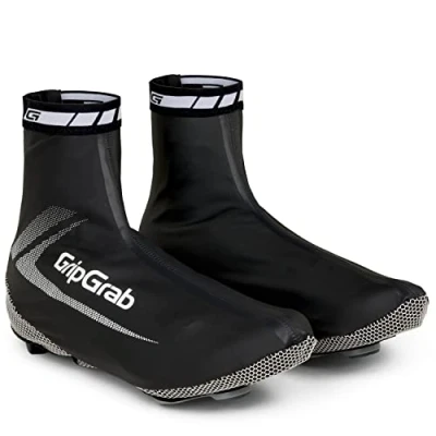 Afbeelding van GripGrab RaceAqua Waterdichte Race Fiets Overschoenen Aero Wielren Regen Fietsoverschoenen Zwart Unisex Maat L (42/43)