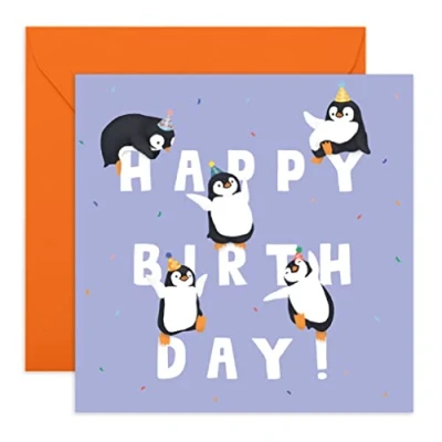 Afbeelding van CENTRAL 23 Gelukkige Verjaardagskaart Pinguïn Verjaardagskaarten Leuke Dierenkaarten voor Jongens en Meisjes Mannen Vrouwen Wordt geleverd met Stickers