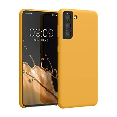 Afbeelding van kwmobile telefoonhoesje compatibel met Samsung Galaxy S21 hoesje Zachte case voor smartphone Back cover in mango