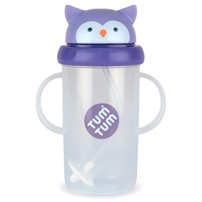 Afbeelding van TUM Tippy Up Free Flow Sippy Cup (geen ventiel), voor peuters, 200 ml, BPA vrij (Olivia Uil 300ml)