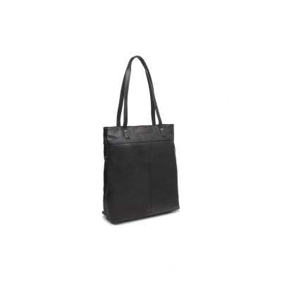 Afbeelding van The Chesterfield Brand Leren Shopper Zwart Solvia