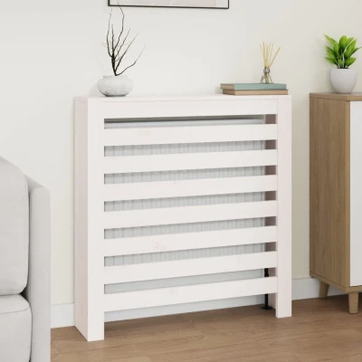 Afbeelding van Radiatorombouw 79,5x19x84 cm massief grenenhout wit