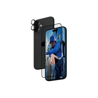Afbeelding van 2 Pack Screenprotectors Apple iPhone 16 Plus: PanzerGlass in 1 en cameraprotector