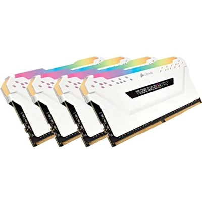 Afbeelding van Corsair Vengeance RGB PRO 4x8GB DDR4 C16 XMP 2.0 Enthousiast LED verlichting geheugenset 3000 MHz. Weiß