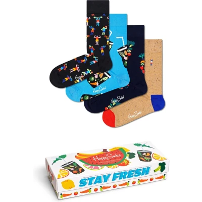 Afbeelding van Happy Socks healthy lifestyle giftbox 4P multi 36 40