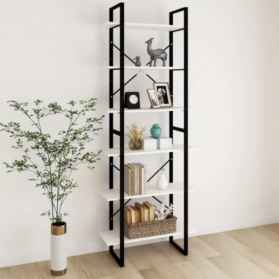 Afbeelding van Hoge kast 80x30x210 cm massief grenenhout wit