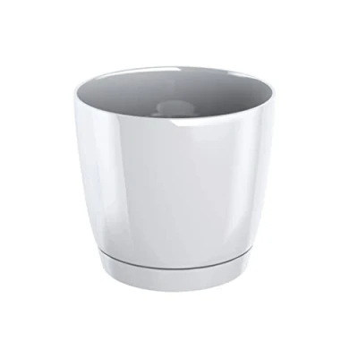 Afbeelding van Prosperplast plantenpot/bloempot kunststof parel wit D28 x H26 cm