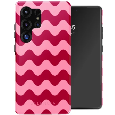 Afbeelding van Selencia Hoesje Geschikt voor Samsung Galaxy S25 Ultra Vivid Backcover Wave Vibes Lipstick