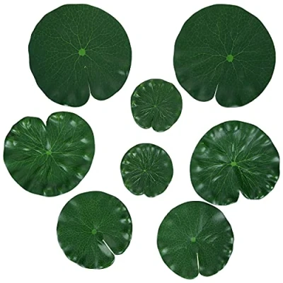 Afbeelding van Molain Kunstmatige lotusbladeren, 8 stuks leliepads drijvend schuim lotus laat realistische waterleliepads voor thuis tuin vijvers zwembad aquarium landschapsdecoratie