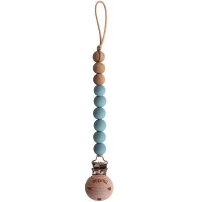 Afbeelding van Mushie speenketting eva cadet blue