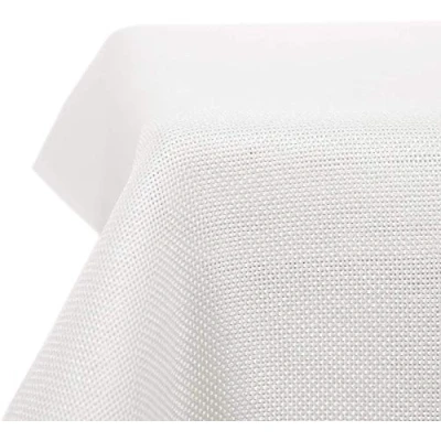 Afbeelding van Deconovo Linnen Tafelkleed Kerst Waterafstotend Afneembaar Tafeldoek Bescherming in Polyester Lotuseffect Stof voor Eettafel Feest Wit 132x178cm