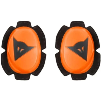 Afbeelding van Dainese Pista kniebeschermers van polyurethaan, motorkniebeschermers, gelijkmatig contact met piste en asfalt, motorschuiver klittenbandsluiting, oranje fluo/zwart