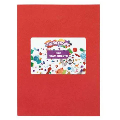 Afbeelding van Colorations Foam Vellen Rood, 10st.