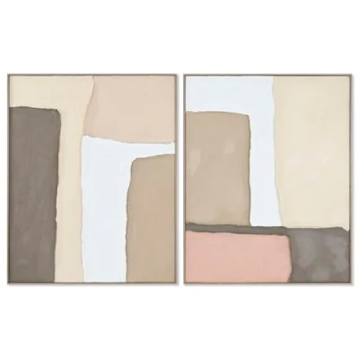 Afbeelding van Home Esprit Schilderij Abstract Stads 82,2 X 4,5 102 Cm (2 Stuks)