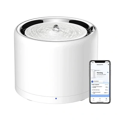 Afbeelding van PETKIT Drinkfontein voor Kat en Hond, Draadloze Waterpomp, Automatisch, Intelligent, Bekleding van Roestvrij Staal, Geen Bacteriën