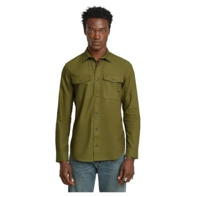 Afbeelding van G STAR Overhemd, Heren, Maat: Large, Shadow olive ensis green oxford
