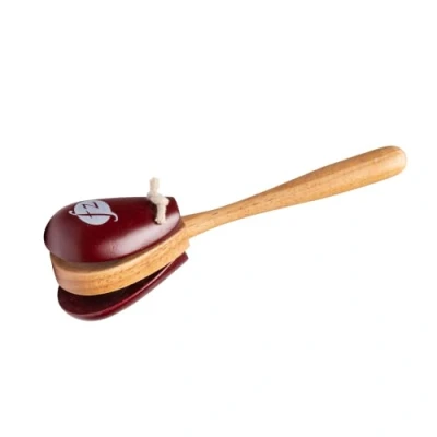 Afbeelding van FUZEAU 70774 Castagnetten met handvat Lengte 20 cm van gelakt hout Willekeurige kleur Instrument Spaanse oorsprong Behandel de Percussie Vanaf 4 jaar